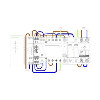 WCED WMEPME12/LBK PME Fault Detection Unit with Load Management 12 Mod c/w C40 RCBO Relays and SPD 2