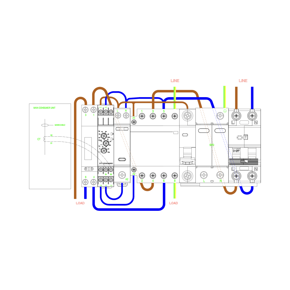 PME / PEN Fault Detection Unit IP65 with Load Management 12 Mod c/w C40 RCBO Relays and SPD 2 WCED WPEPME12/LB PME Fault Detection Unit IP65 with Load Management 12 Mod c/w C40 RCBO Relays and SPD 2