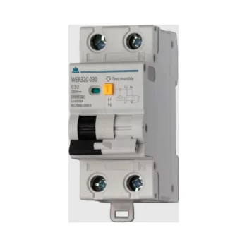 WCED Double Pole Type A 30mA RCBO Curve C - 10A