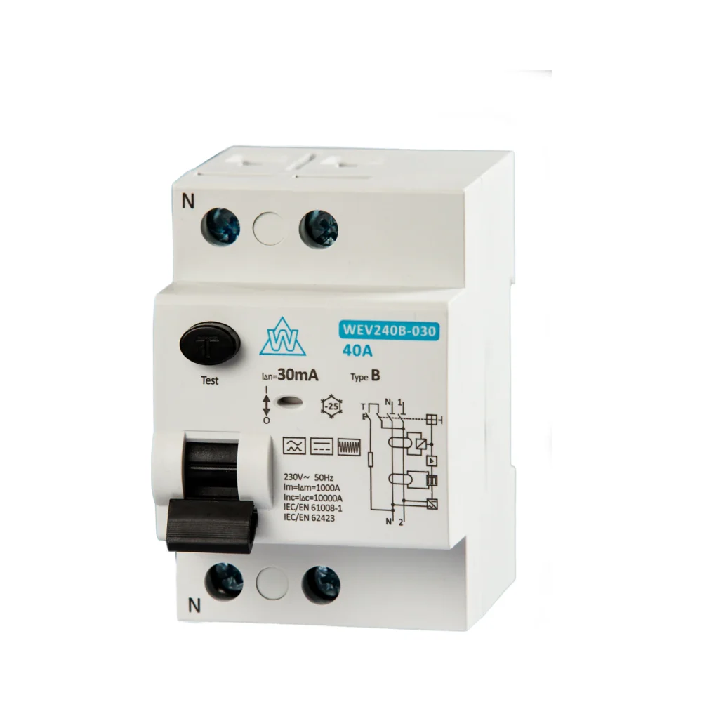 WCED 2 Pole 63A 30mA Type B RCD 1 WCED WEV263B-030 WCED 2 Pole 63A 30mA Type B RCD