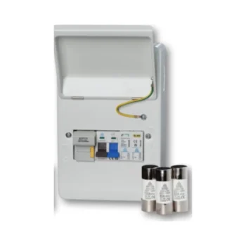 WCED WFMS100/3FSP WCED Metal Fused Main Switch with 3 Fuses & SPD 2