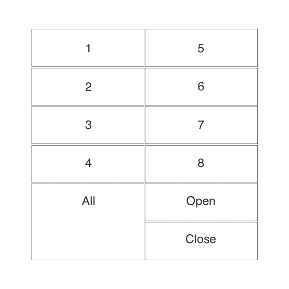 Rako Wired Modular Control Module - WK-MOD-111 - White Buttons 1 RAKO WK-MOD-111-W Rako Wired Modular Control Module - WK-MOD-111 - White Buttons 1