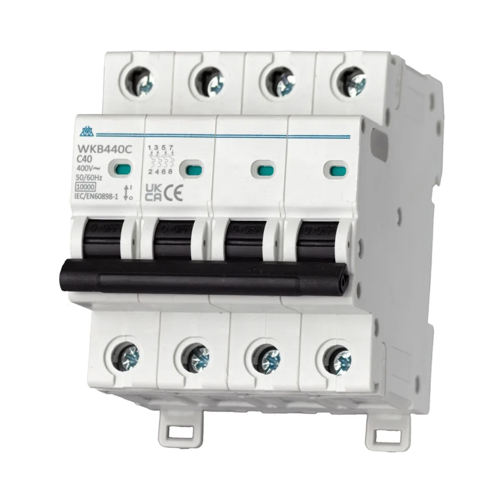 WCED 4 Pole 32A C Curve 10 kA MCB 1 WCED WKB432C WCED 4 Pole 32A C Curve 10 kA MCB 1