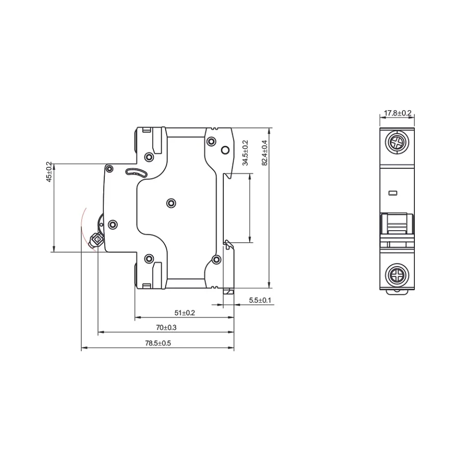 WCED Miniature Circuit Breaker 6kA Curve C - 25A 2 WCED WMC116C WCED Miniature Circuit Breaker 6kA Curve C - 16A 2