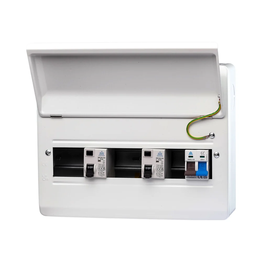 WCED Metal Dual 100A Type A RCD Consumer Unit – 12 Usable Way 1 WCED WME18100TR WCED Metal Dual 100A Type A RCD Consumer Unit – 12 Usable Way