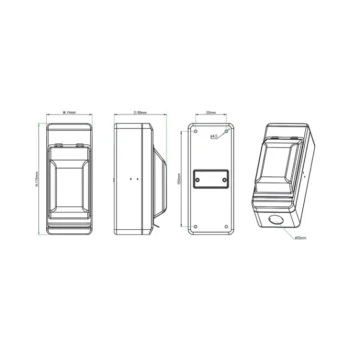 WCED WME2L/25 WCED Mini CU 2 Way Empty Enclosure 2