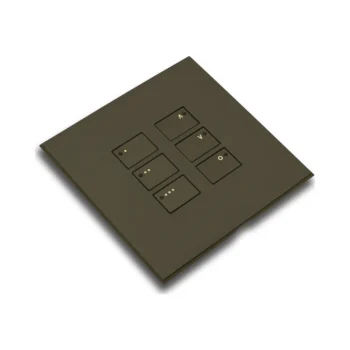 RAKO WP-EOS-6-BM Rako Cover Plate Kit for EOS Wired Control Modules - Single Gang 6-Button - 3 Scenes