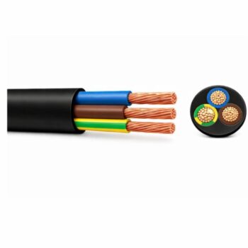 3183Y 3 Core 2.5mm Black Flexible Cable Per Metre