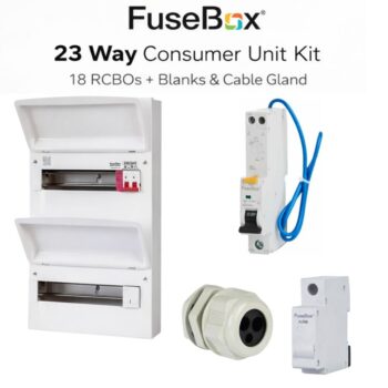 FuseBox 23 Way Consumer Unit Kit with 18 RCBOs