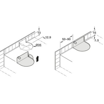 Hafele | 850.00.256 / 850.00.956 | Connect Mesh | Wireless Kinetic Door Contact Switch | Bluetooth On/Off
