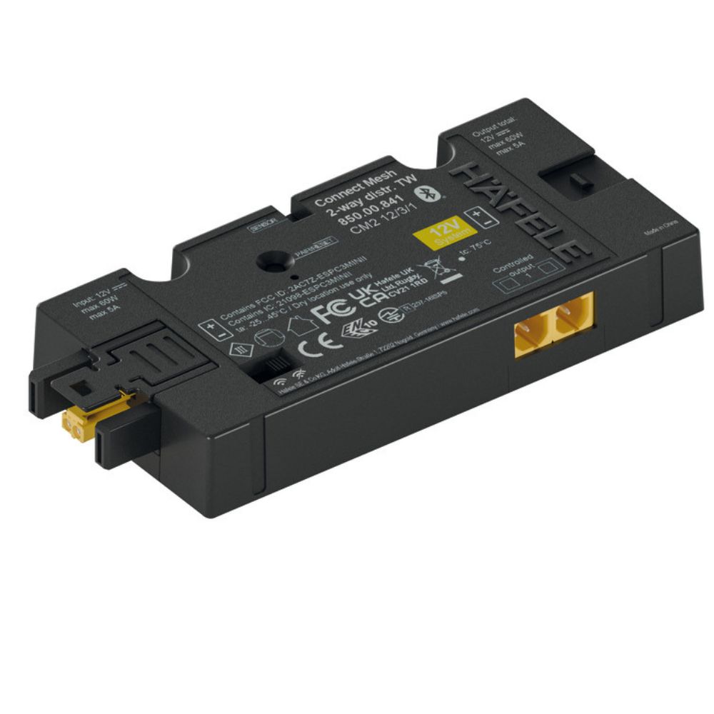 Hafele | 850.00.841 | Loox5 | 12V | 2-Way Connect Mesh Distributor | Tunable White 60W 1 Hafele 850.00.841 Loox5 12V Connect Mesh Distributor