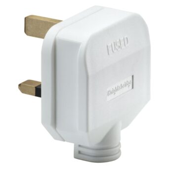 13A Heavy Duty Rubber Plug White