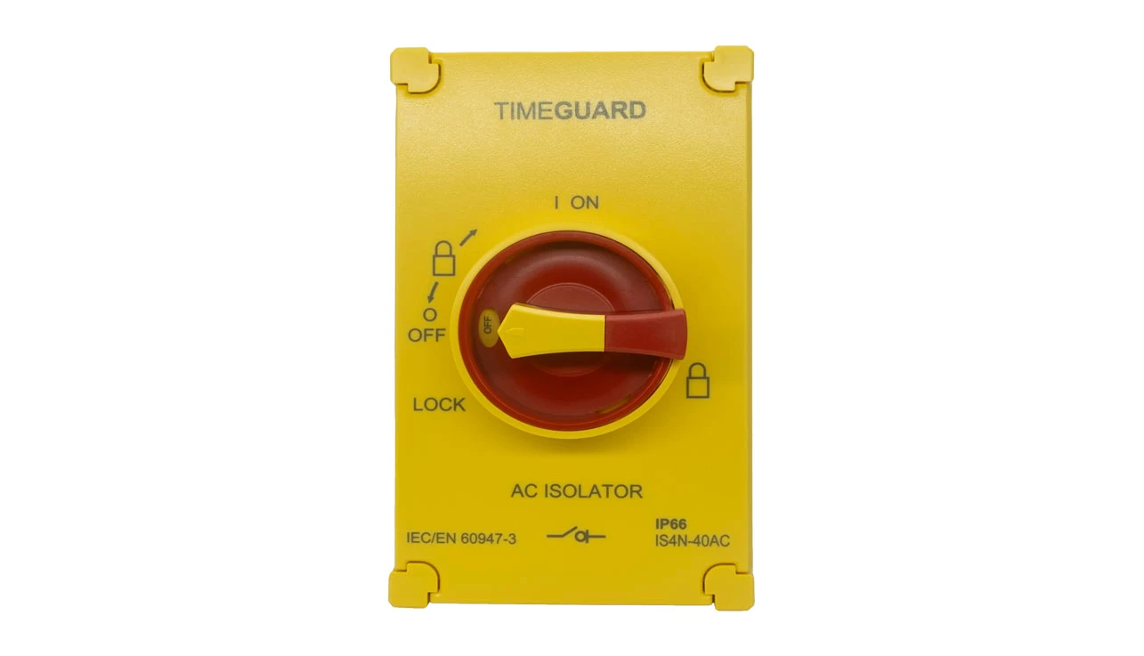 Timeguard | IS4N-40AC | 40A 4P IP66 | Rotary Isolator Switch 1 Timeguard IS4N-40AC 40A 4P IP66 Rotary Isolator Switch