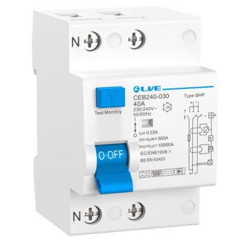 Live CEB240-030 40A 2 Pole Type B HP RCD for Heat Pumps