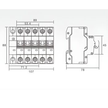 Live Electrical | LRS5100C | 5 Pole Automatic Reclosing Switch | 100A Type C 6kA