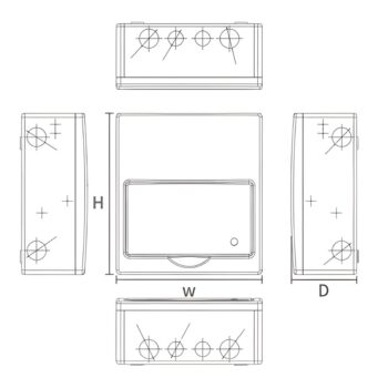 Live Electrical | LSMC8M-SA | SPD Surge Protective Device with 40A C Curve 10kA MCB | 8 Way Metal