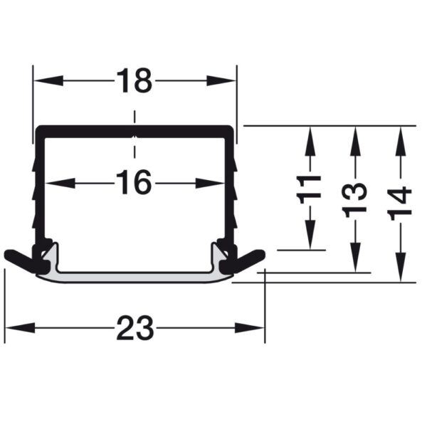 Hafele 833.72.984 Loox5 1191 LED Profile
