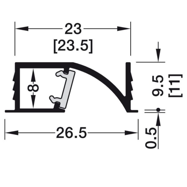 Hafele 833.95.731 Loox5 1107 LED Profile | 3000mm