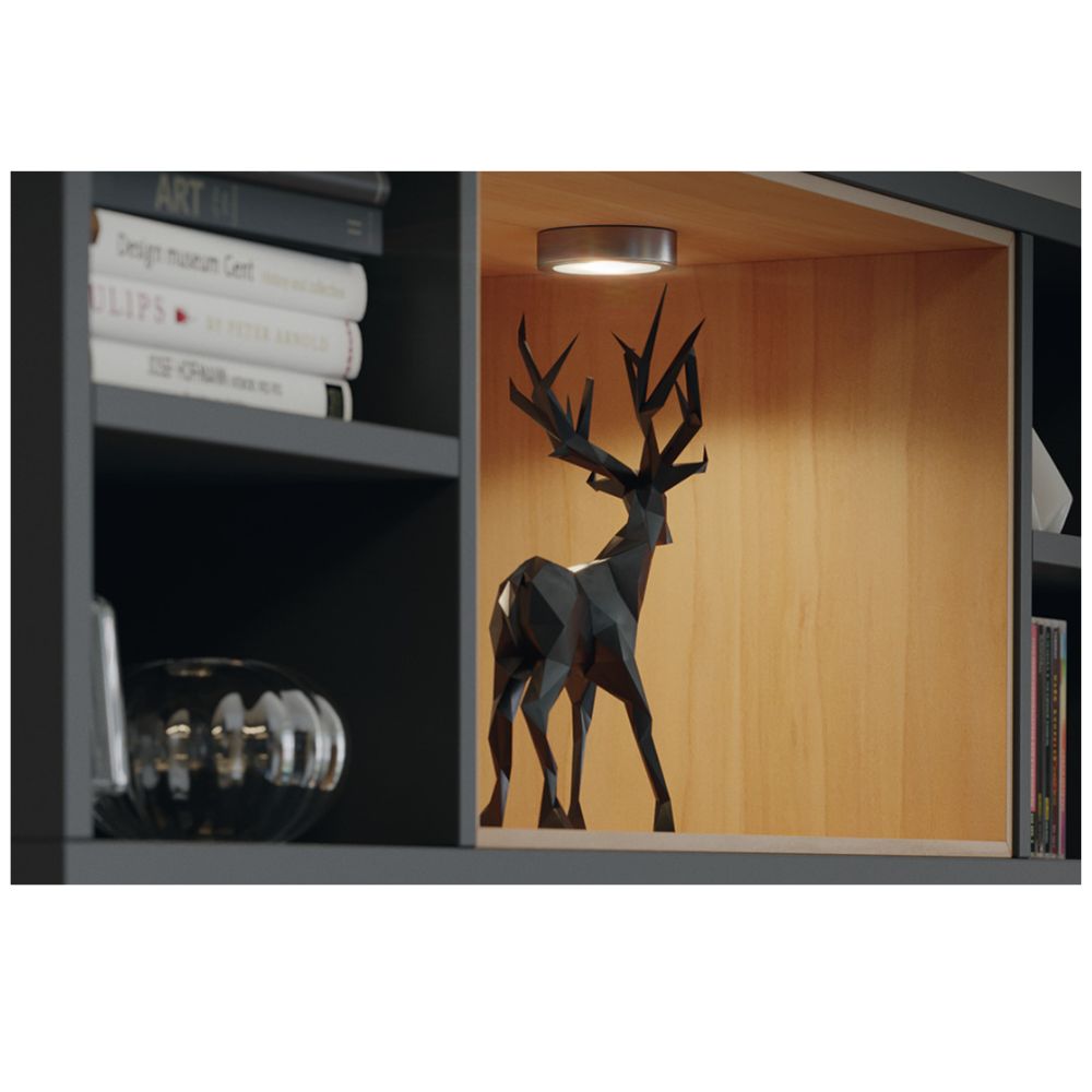 Hafele | 833.74.487 | Loox5 LED 2112 Spot Light | 12V 2.7W | Warm White | Polished Chrome 4 Hafele | 833.74.485 | Loox5 LED 2112 Spot Light | 12V 2.7W | Warm White | Stainless Steel
