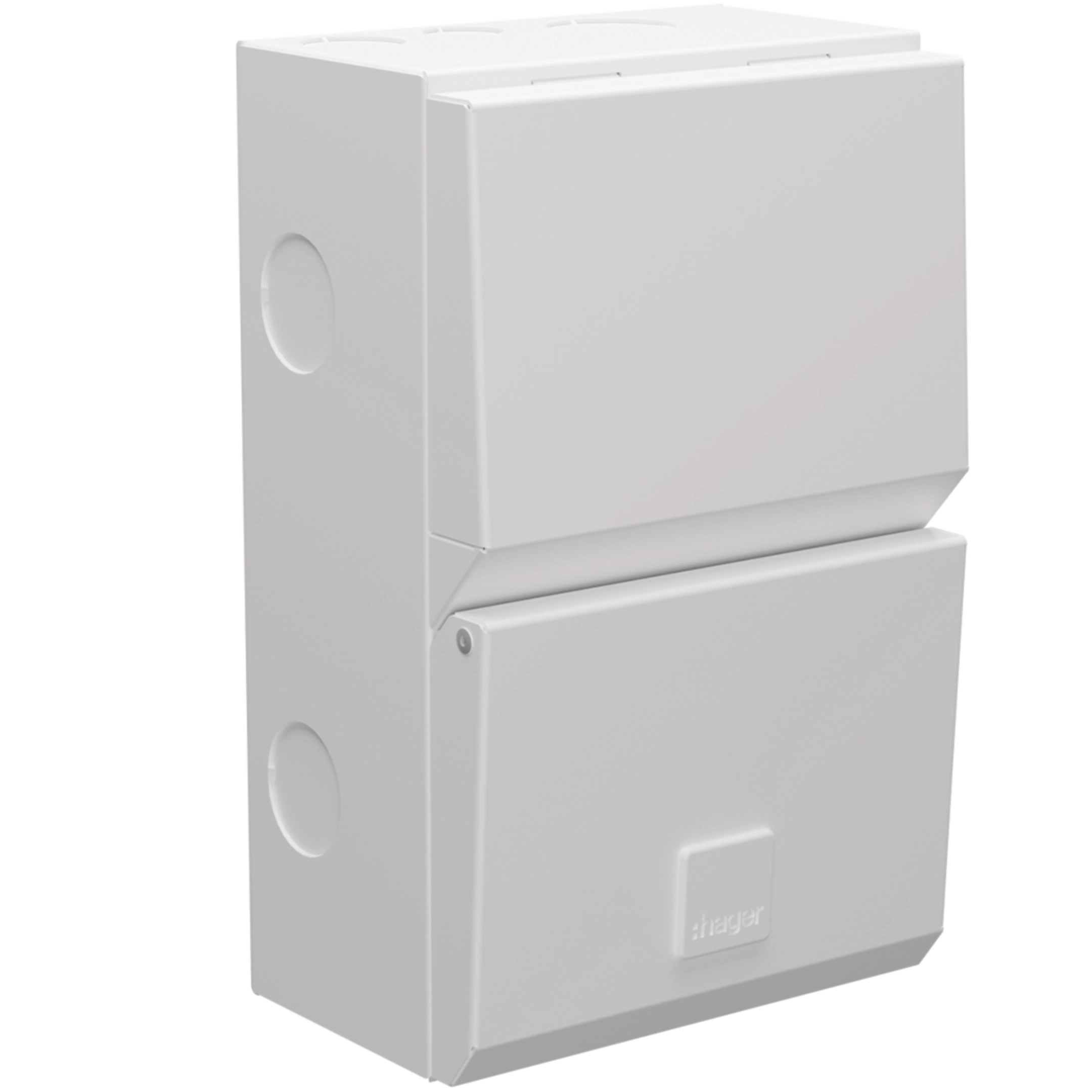 Hager | VME004 | Design Evo | 4 Way DIN Rail Enclosure 1 Hager VME004 4 Way DIN Rail Enclosure