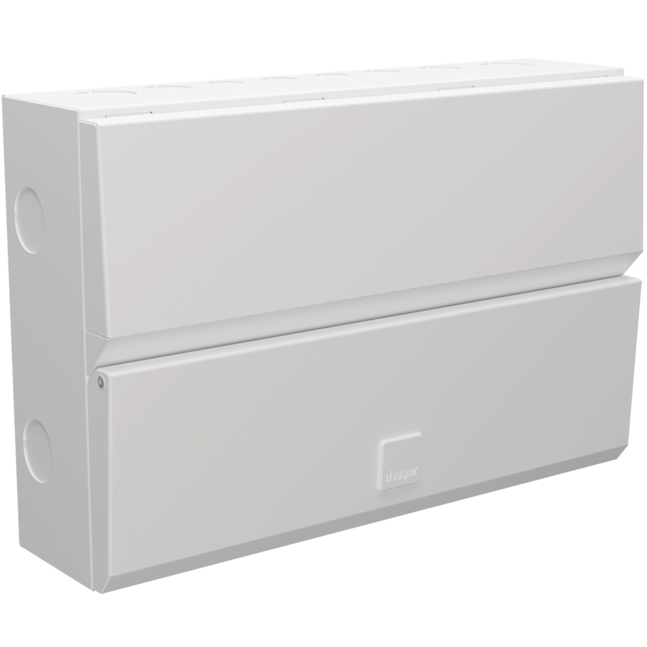 Hager | VME012 | Design Evo | 12 Way DIN Rail Enclosure 1 Hager VME012 12 Way DIN Rail Enclosure