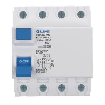 Live Electrical | RDA480-300 | 4 Pole | Bi-Directional Type A RCD | 300mA | 80A