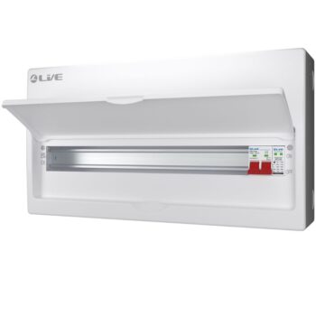 Live Electrical | LSMC24S-SP | SRN | Double Pole Busbar Consumer Unit | Type 2 SPD | 21 Way
