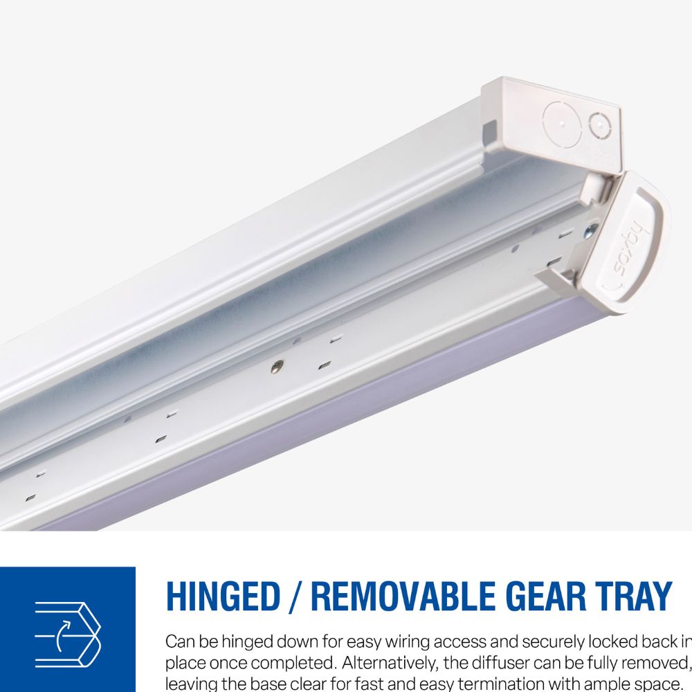 Saxby | 122343 | LinX20 | IP20 | X-Series | LED Batten | 5ft EM CCT | 27W / 36W / 46W / 54W 7 Saxby LinX20 IP20 6ft EM CCT Batten