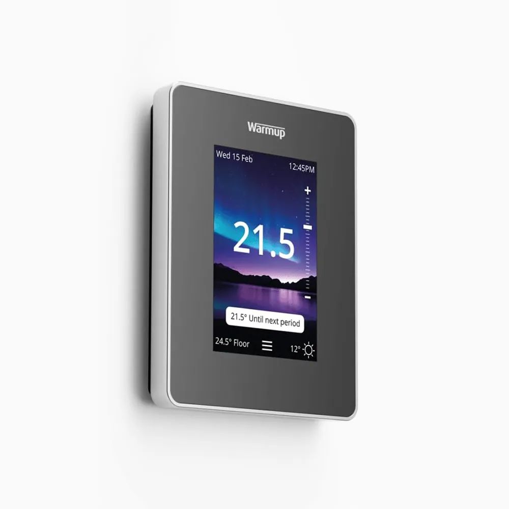 Warmup | 7IE-01-OB-DC | Smart WiFi Underfloor Heating Thermostat | Onyx Black 2 Warmup 7IE-01-OB-DC Underfloor Heating Thermostat Black