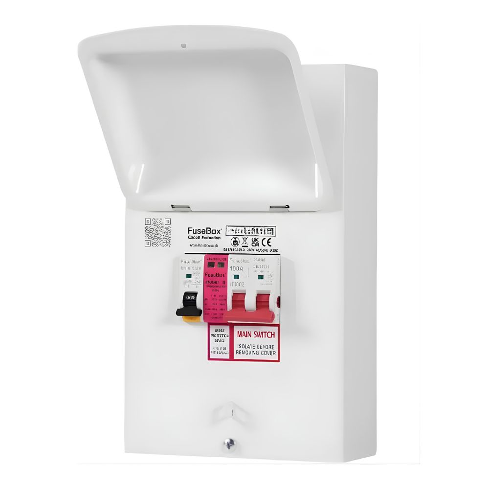 FuseBox | EV40ABDZ | EV Charger Consumer Unit with SPD and Bi-Directional RCBO | 40A 1 FuseBox EV40ABDZ EV Charger Consumer Unit