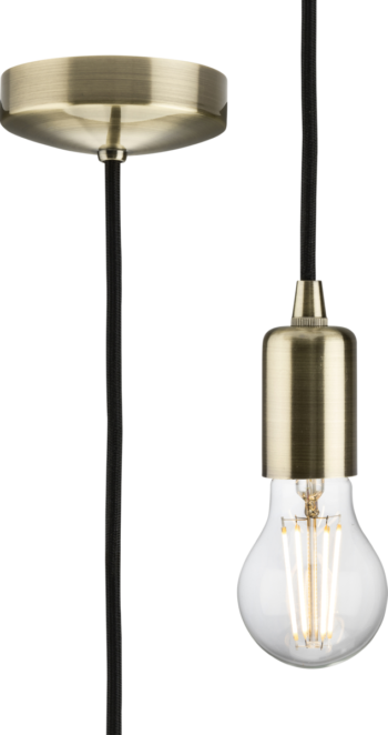 1.8m Contemporary Decorative Pendant Set Antique Brass