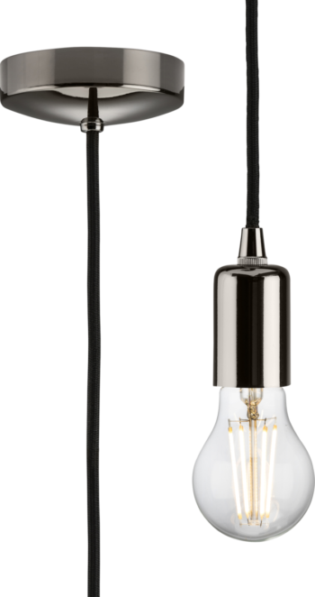 1.8m Contemporary Decorative Pendant Set Black Nickel