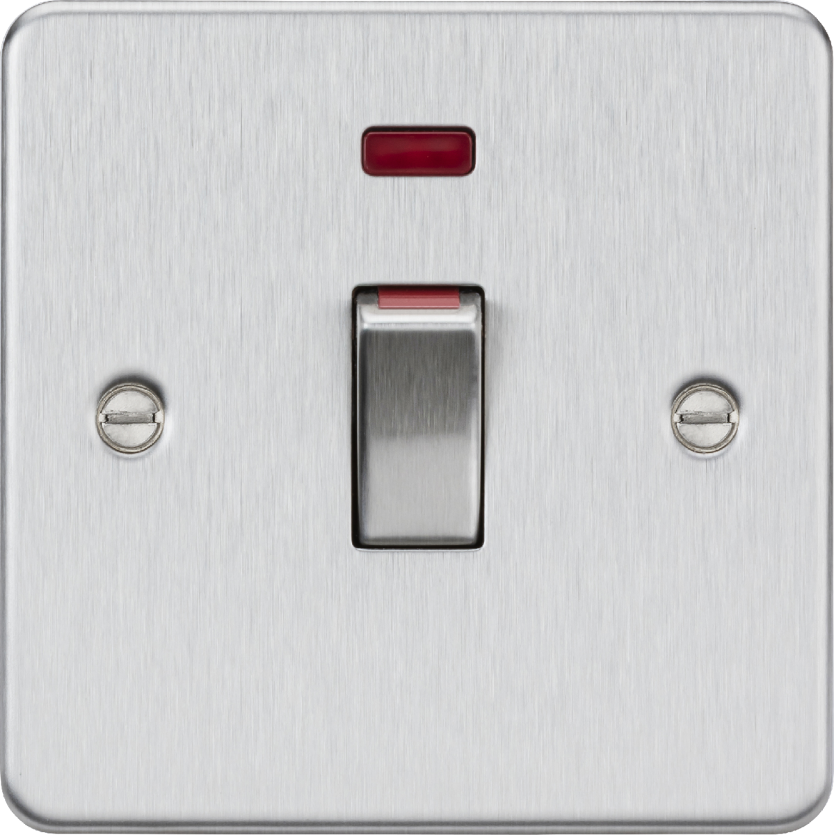 Knightsbridge | FP81MNBC | 45A DP Switch with Neon | 1G Size | Brushed Chrome 1 Knightsbridge FP81MNBC Cooker Switch