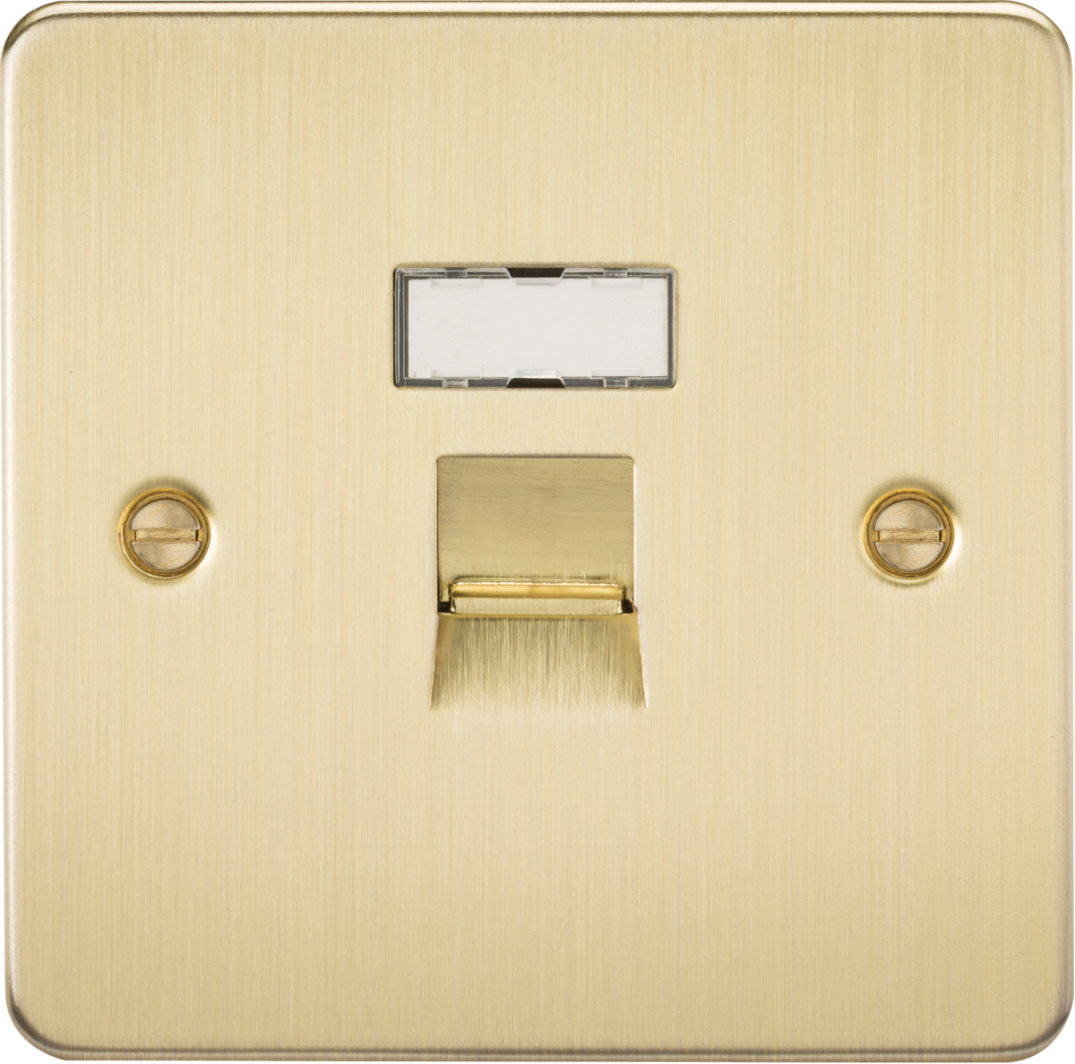 Knightsbridge | FPRJ45BB | RJ45 Network Outlet | Brushed Brass 1 Knightsbridge FPRJ45BB RJ45 Network Outlet