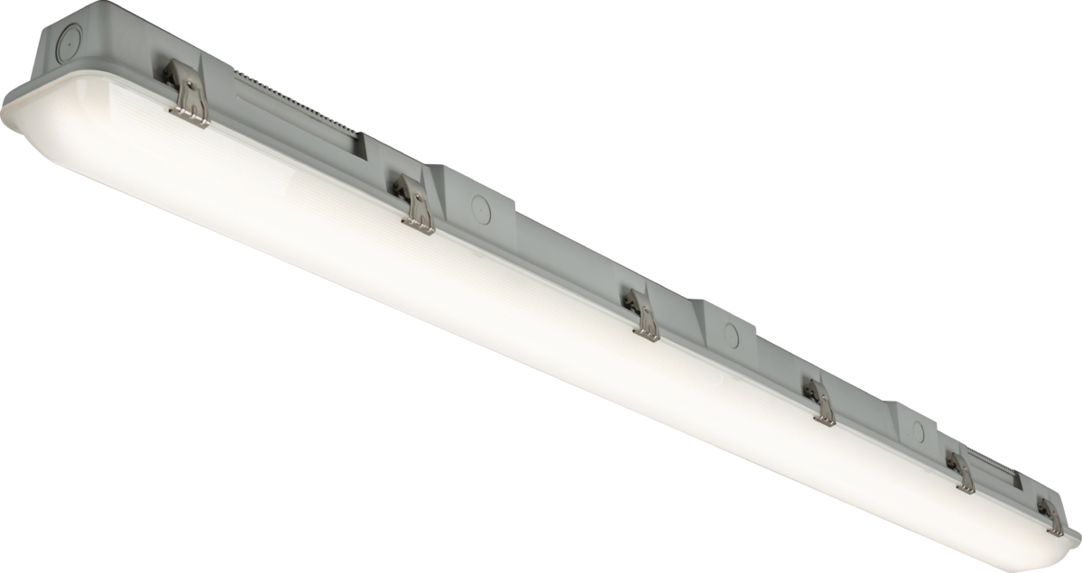 Knightsbridge | HEXMCF4 | HELIX MAX LED Non-Corrosive Fitting with Corridor Sensor | 4ft | IP66 | IK10 | Quad Wattage Tri-CCT 1 Knightsbridge HEXMCF4 LED Non-Corrosive Fitting