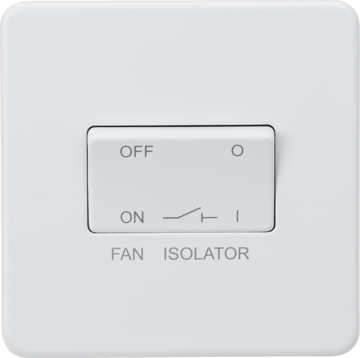 Knightsbridge | SF1100MW | 10A Fan Isolator Switch | Matt White 1 Knightsbridge SF1100MW Fan Isolator