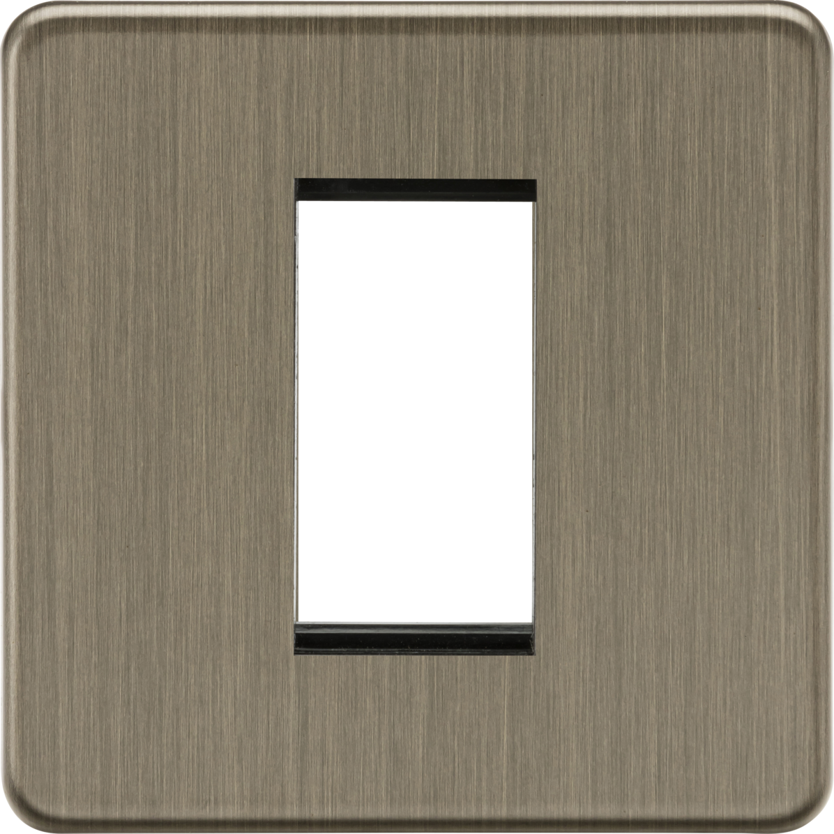 Knightsbridge | SF1GAB | 1G Modular Faceplate | Antique Brass 1 Knightsbridge SF1GAB 1G Modular Faceplate