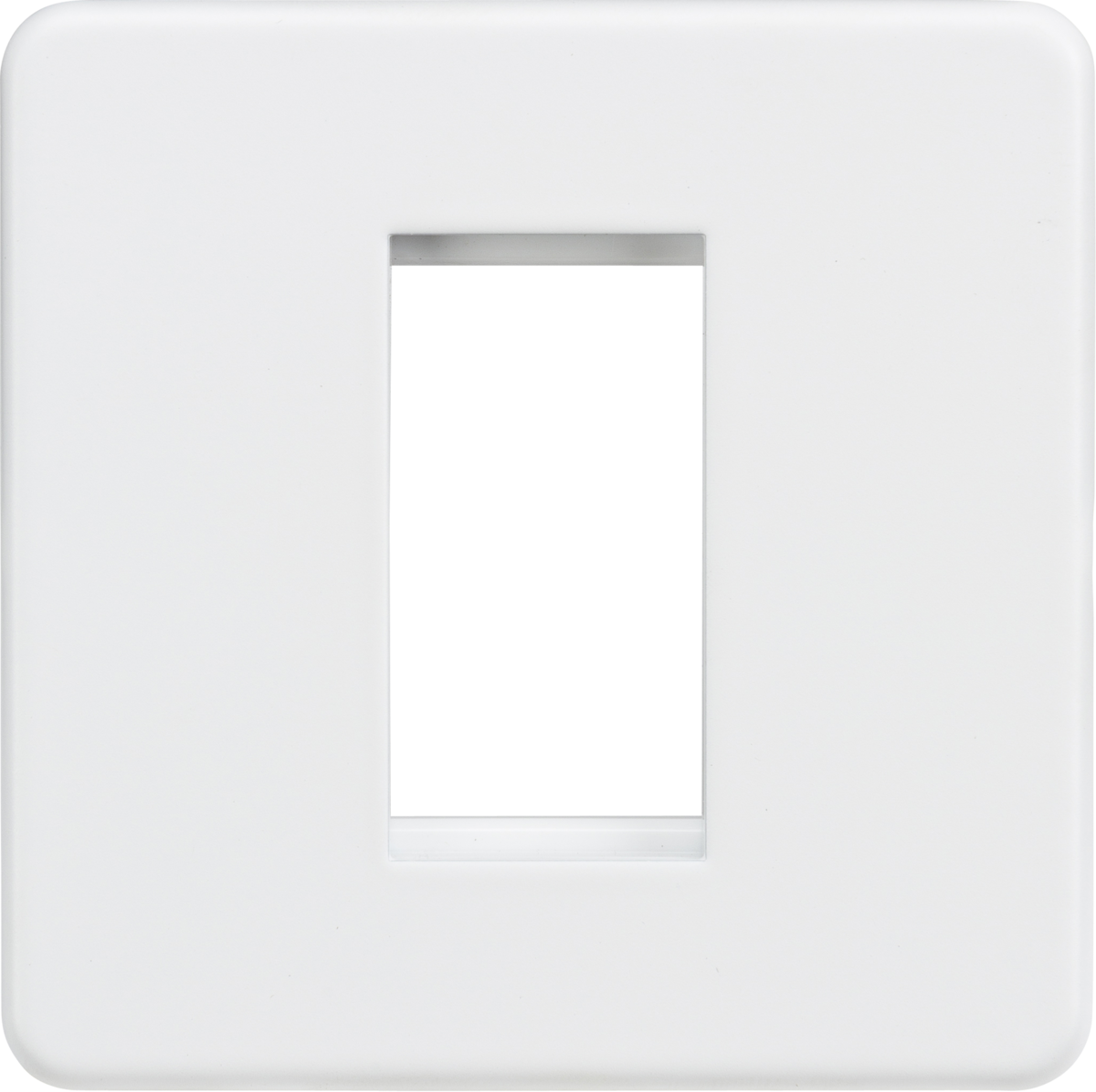 Knightsbridge | SF1GMW | Screwless 1G Modular Faceplate | Matt White 1 Knightsbridge SF1GMW Modular Faceplate