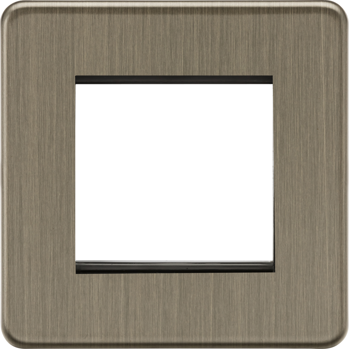 Knightsbridge | SF2GAB | 2G Modular Faceplate | Antique Brass 1 Knightsbridge SF2GAB 2G Modular Faceplate