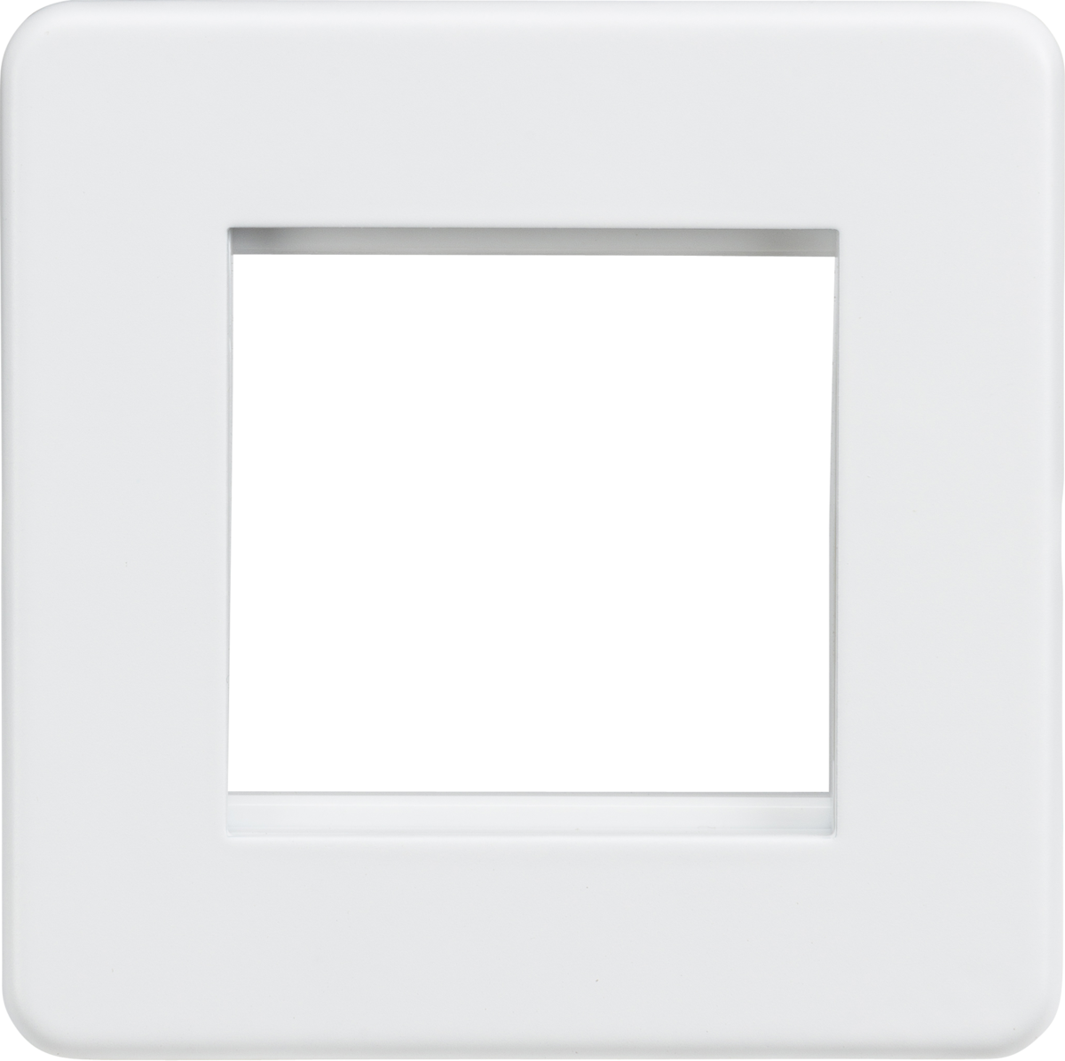 Knightsbridge | SF2GMW | 2G Modular Faceplate | Matt White 1 Knightsbridge SF2GMW Modular Faceplate