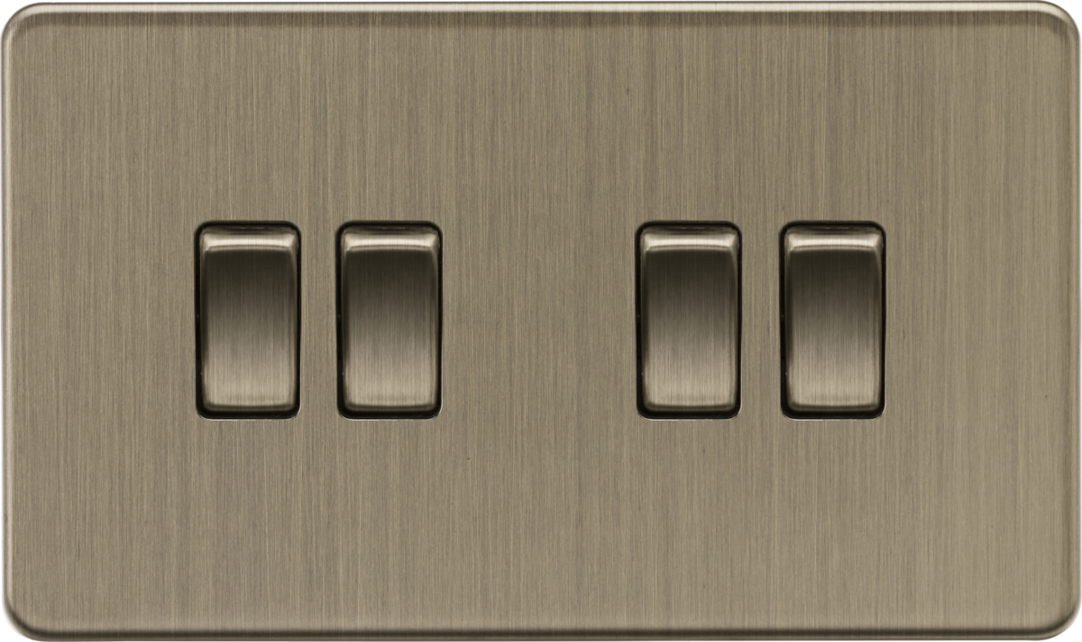 Knightsbridge | SF4100AB | 10AX 4G 2-Way Switch | Antique Brass 1 Knightsbridge SF4100AB 4G 2-Way Switch