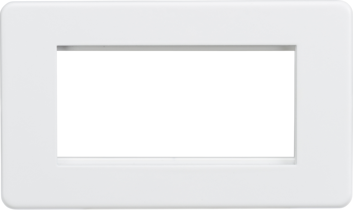 Knightsbridge | SF4GMW | 4G Modular Faceplate | Matt White 1 Knightsbridge SF4GMW Modular Faceplate
