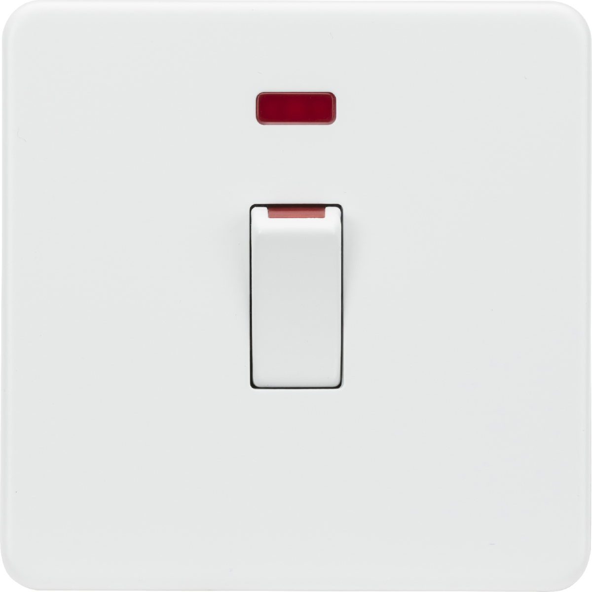 Knightsbridge | SF81MNMW | 45A DP Switch with Neon (1G size) | Matt White 1 Knightsbridge SF81MNMW 45A Switch