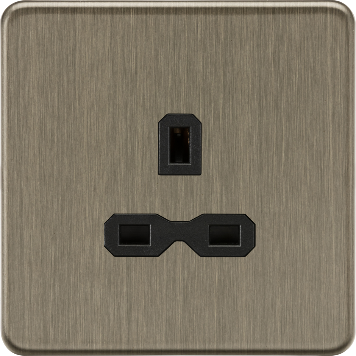 Knightsbridge | SFR7000UAB | 13A 1G Unswitched Socket | Antique Brass 1 Knightsbridge SFR7000UAB Unswitched Socket