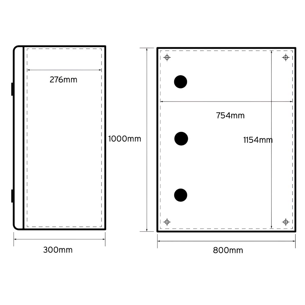 Niglon | MS1208030 | Painted Mild Steel Enclosure | IP66 | 1200mm x 800mm x 300mm 2 Niglon | MS1208030 | Painted Mild Steel Enclosure | IP66 | 1200mm x 800mm x 300mm