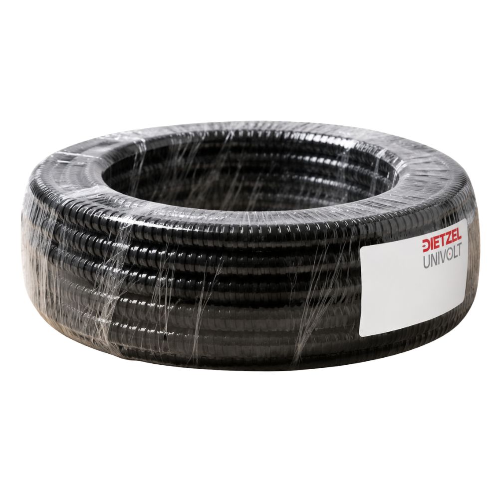 Univolt | HX-UNP20/10 | FlexX Steel Flexible Metallic Conduit | PVC Coated Black | 20mm | 10m Coil 1 Univolt HX-UNP20/10 Flexible Metallic Conduit