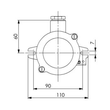 Wiska 1149-1xZ14 IP56 HNA Brass Junction Box - 12-14.5mm 2