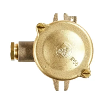 Wiska 1149-1xZ14 IP56 HNA Brass Junction Box - 12-14.5mm