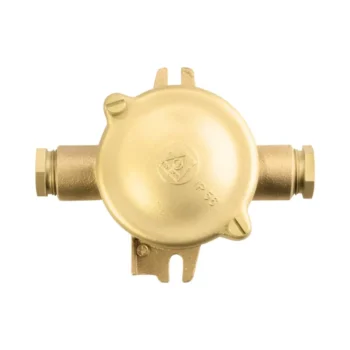 Wiska 1151-2xZ14 IP56 HNA Brass Junction Box - 12-14.5mm