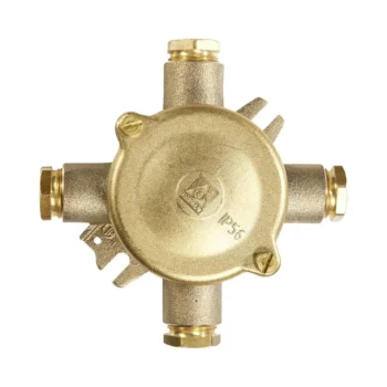 Wiska 1153-4xZ14 IP56 HNA Brass Junction Box - 12-14.5mm